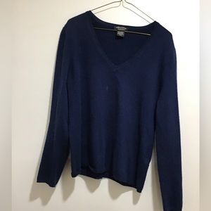 NWOT Lord & Taylor Cashmere V-Neck Sweater in XL